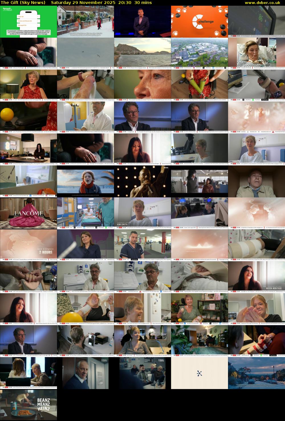 The Gift (Sky News) Saturday 29 November 2025 20:30 - 21:00