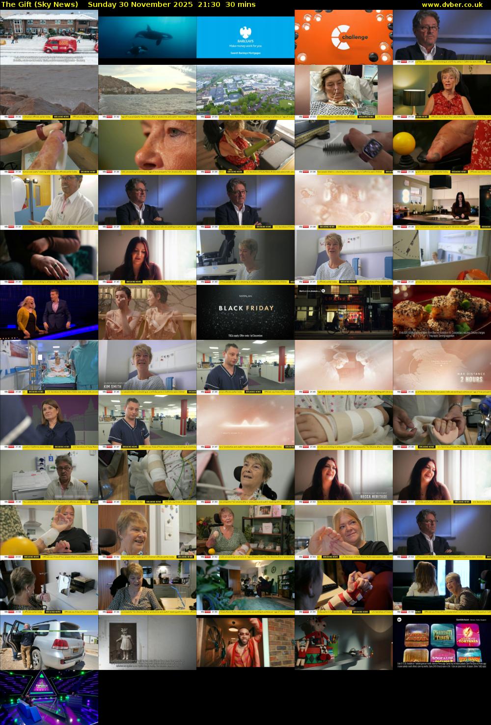 The Gift (Sky News) Sunday 30 November 2025 21:30 - 22:00