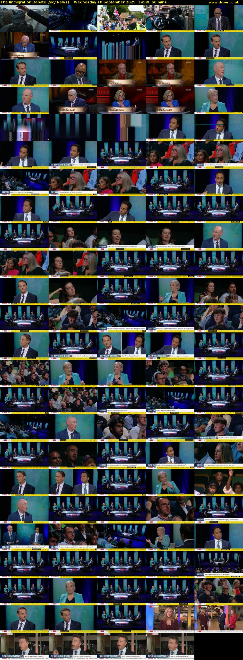 The Immigration Debate (Sky News) Wednesday 10 September 2025 19:00 - 20:00