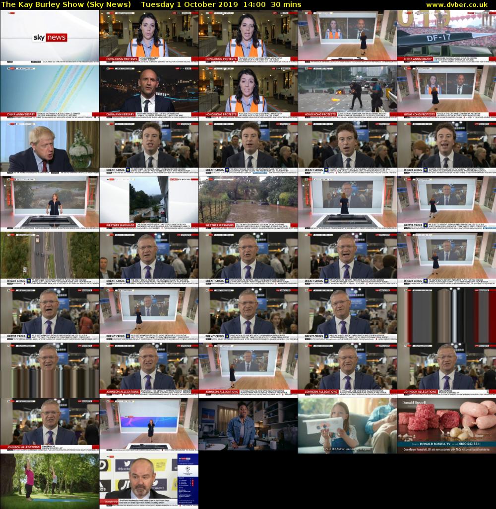 The Kay Burley Show (Sky News) Tuesday 1 October 2019 14:00 - 14:30