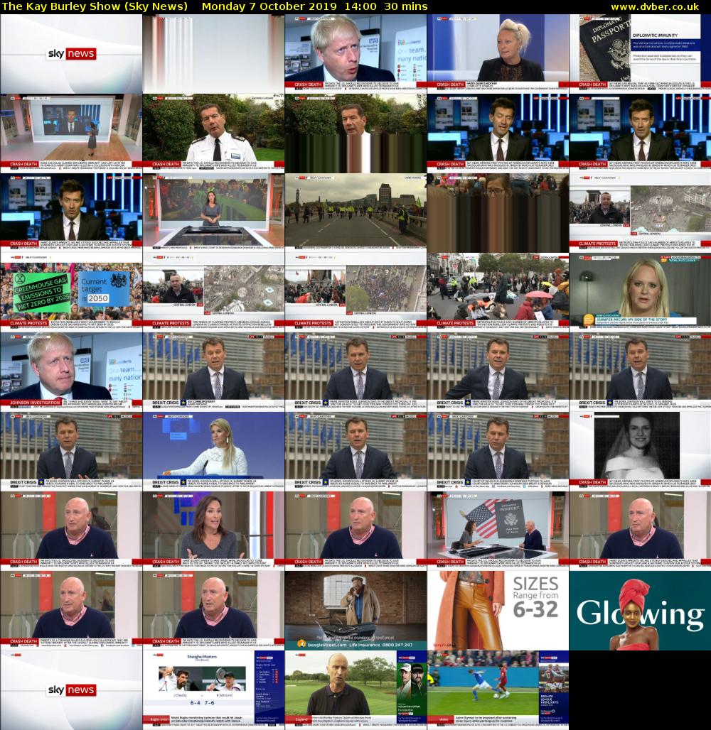 The Kay Burley Show (Sky News) Monday 7 October 2019 14:00 - 14:30