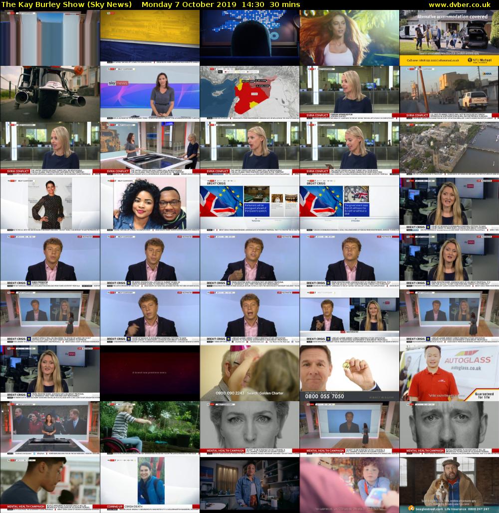 The Kay Burley Show (Sky News) Monday 7 October 2019 14:30 - 15:00