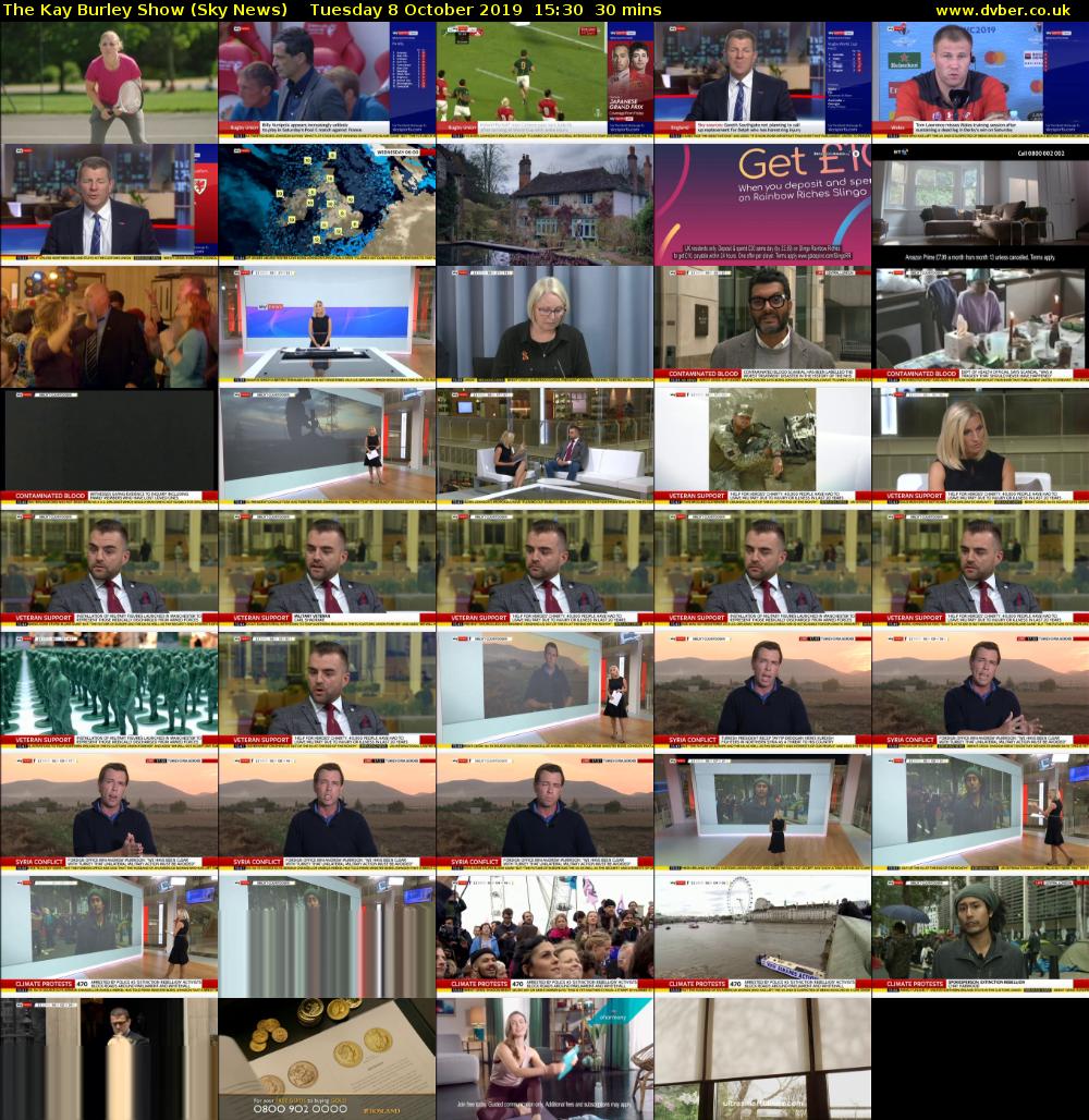 The Kay Burley Show (Sky News) Tuesday 8 October 2019 15:30 - 16:00