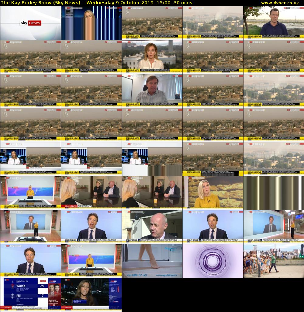 The Kay Burley Show (Sky News) Wednesday 9 October 2019 15:00 - 15:30