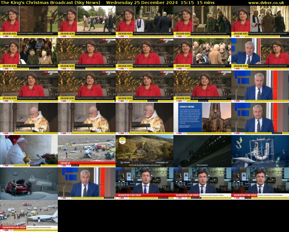 The King's Christmas Broadcast (Sky News) Wednesday 25 December 2024 15:15 - 15:30