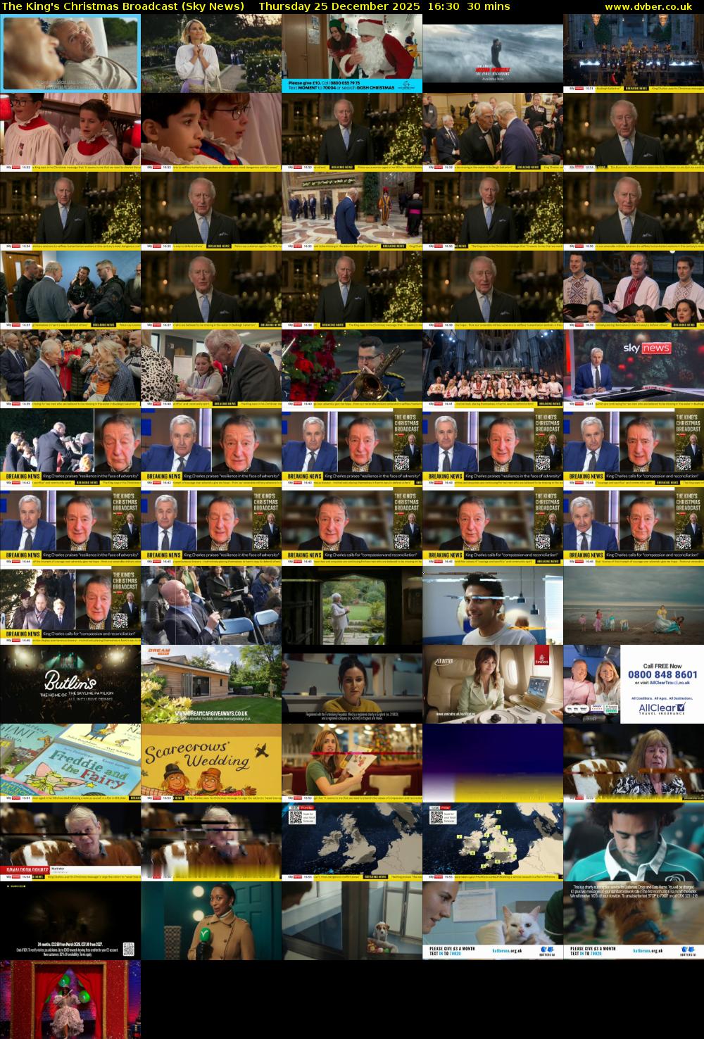 The King's Christmas Broadcast (Sky News) Thursday 25 December 2025 16:30 - 17:00