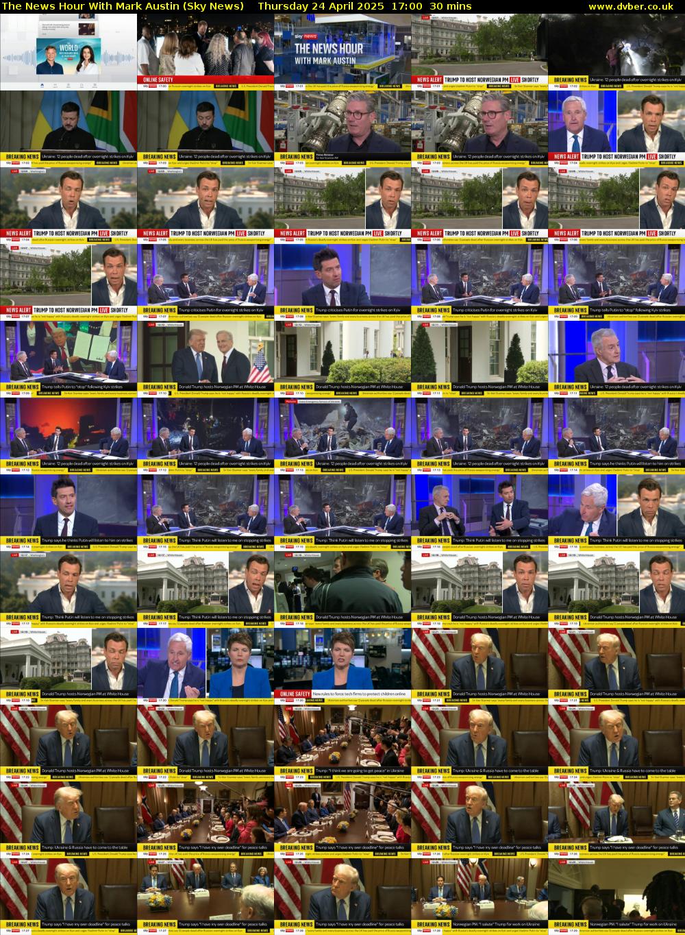 The News Hour With Mark Austin (Sky News) Thursday 24 April 2025 17:00 - 17:30