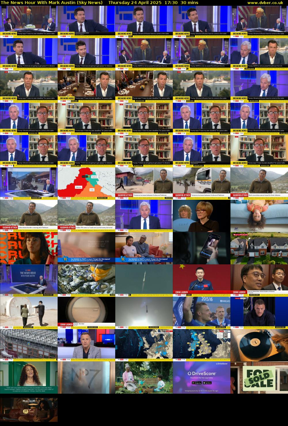The News Hour With Mark Austin (Sky News) Thursday 24 April 2025 17:30 - 18:00