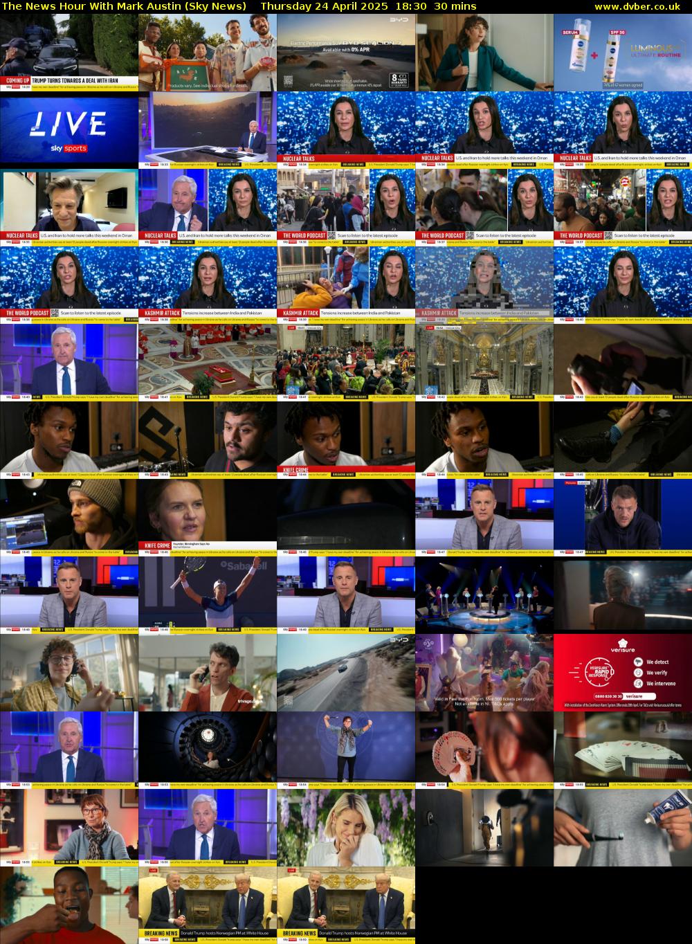 The News Hour With Mark Austin (Sky News) Thursday 24 April 2025 18:30 - 19:00