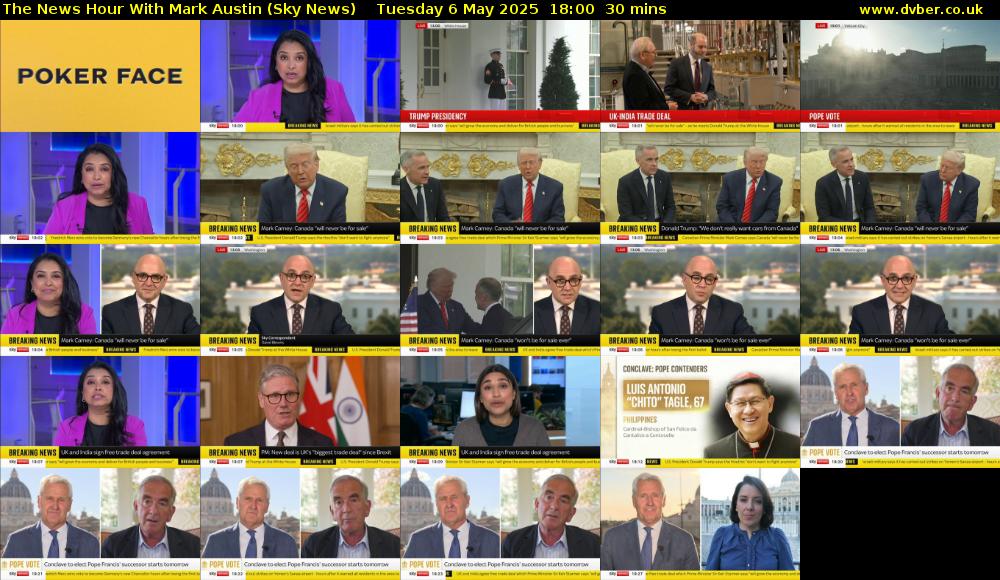 The News Hour With Mark Austin (Sky News) Tuesday 6 May 2025 18:00 - 18:30