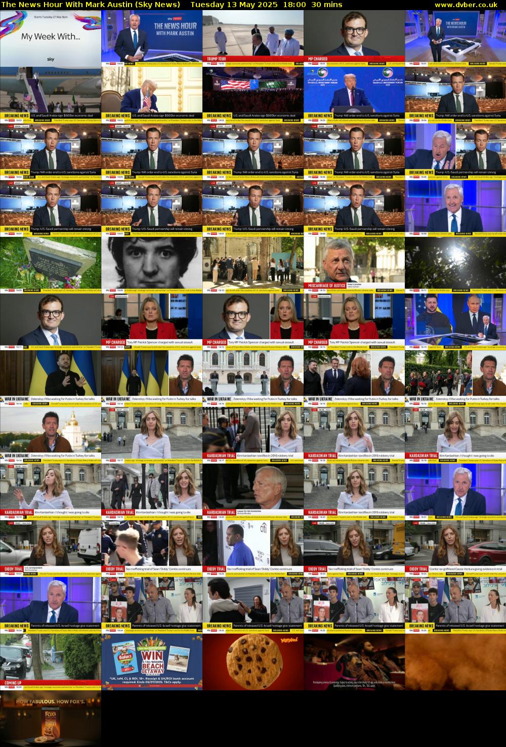 The News Hour With Mark Austin (Sky News) Tuesday 13 May 2025 18:00 - 18:30