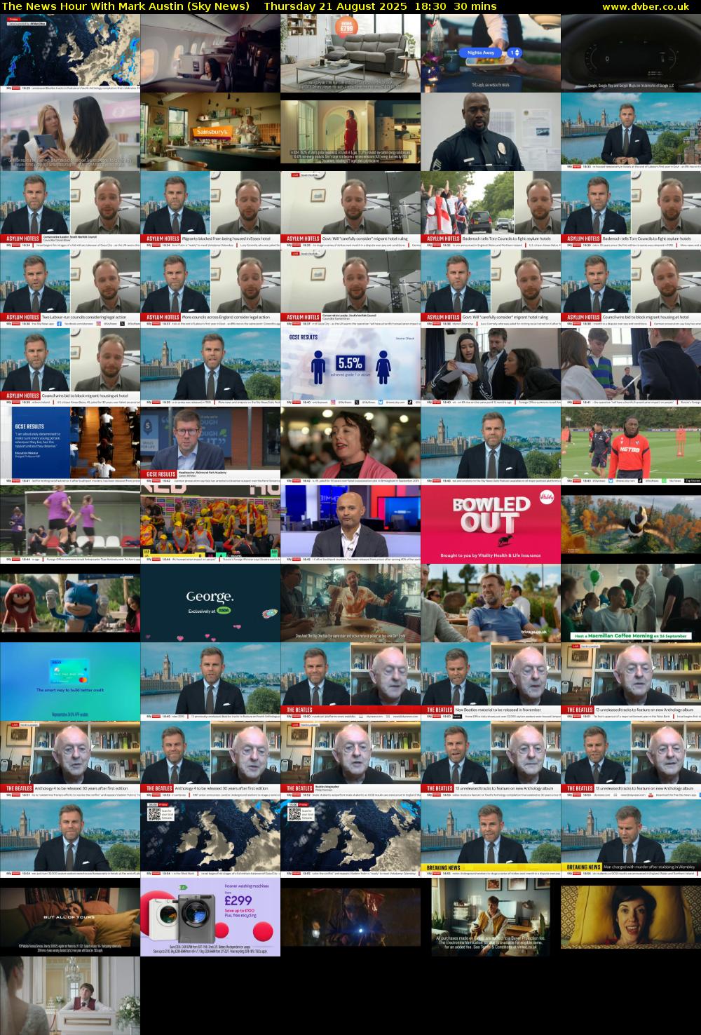 The News Hour With Mark Austin (Sky News) Thursday 21 August 2025 18:30 - 19:00