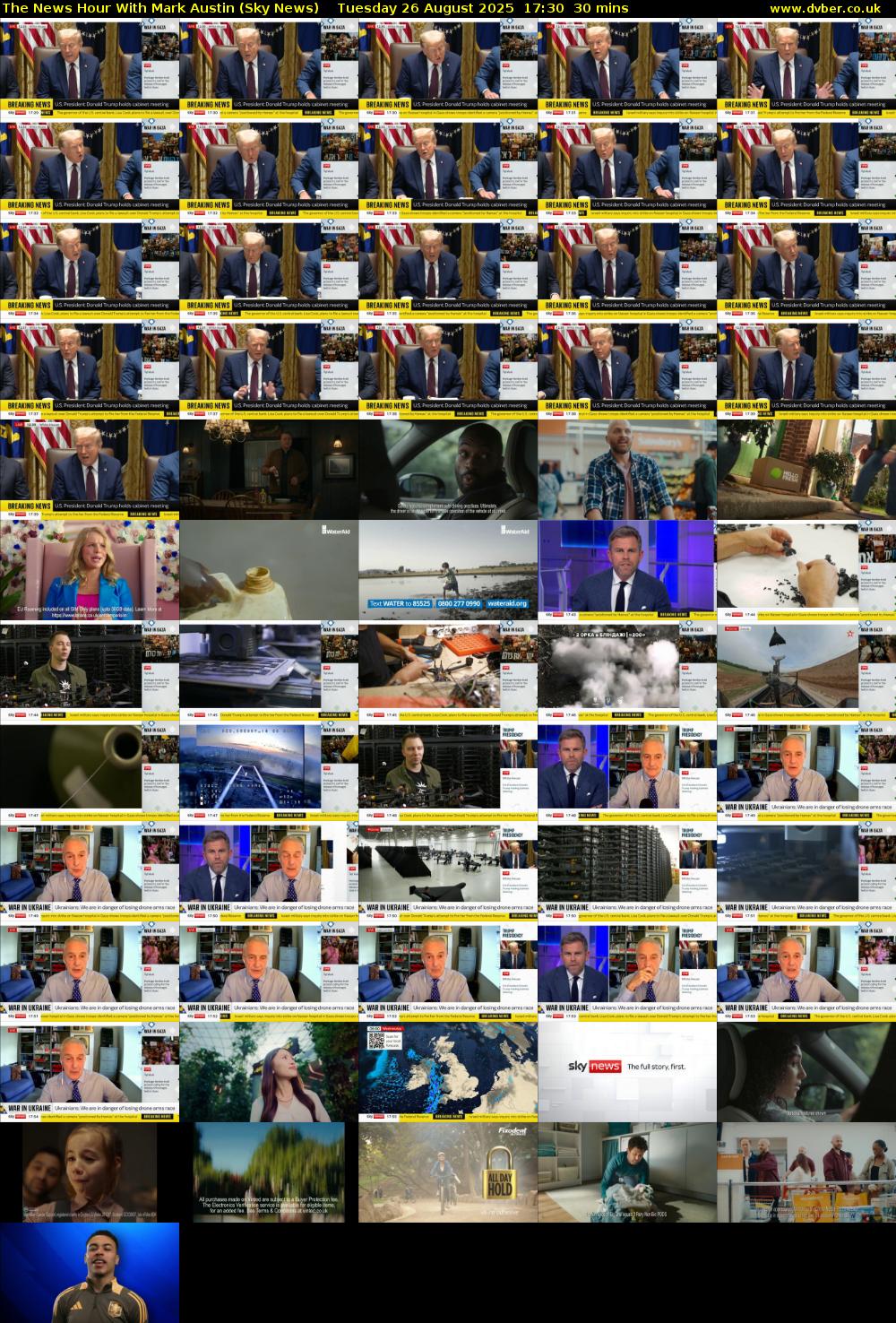The News Hour With Mark Austin (Sky News) Tuesday 26 August 2025 17:30 - 18:00