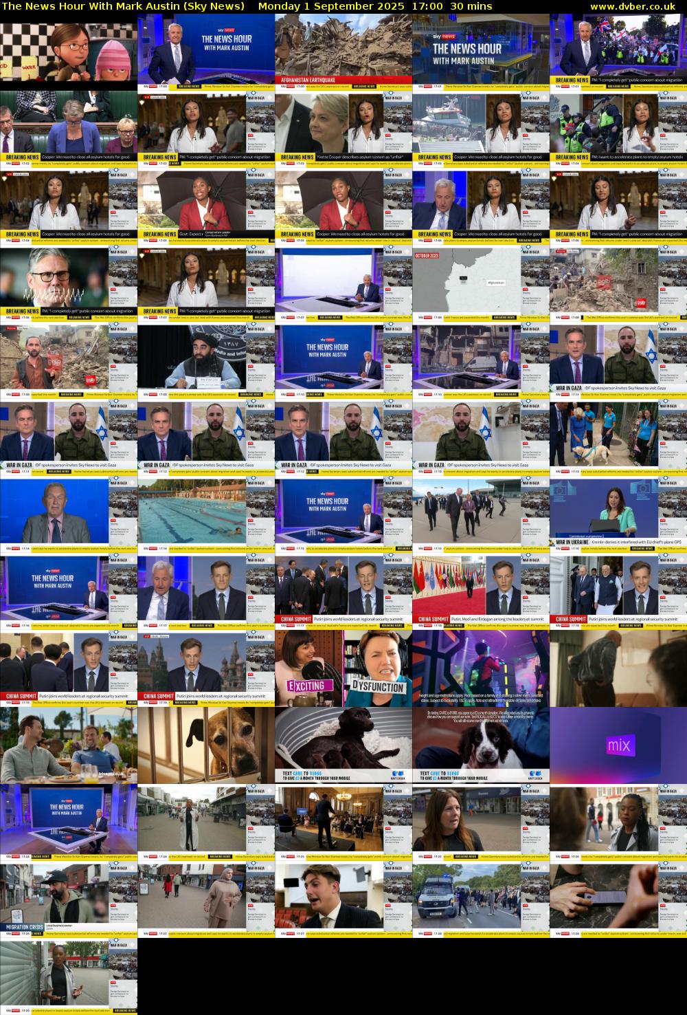 The News Hour With Mark Austin (Sky News) Monday 1 September 2025 17:00 - 17:30