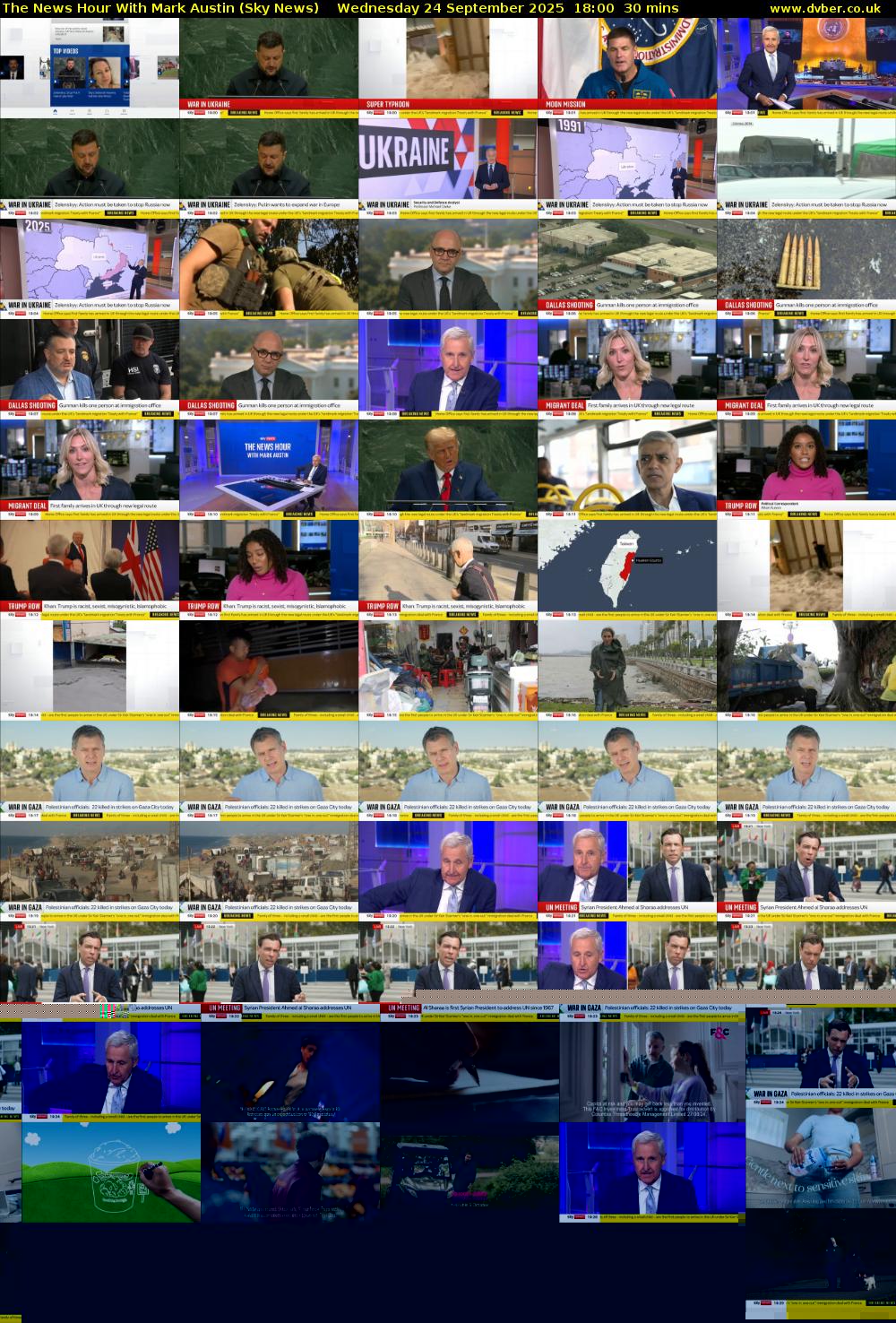 The News Hour With Mark Austin (Sky News) Wednesday 24 September 2025 18:00 - 18:30