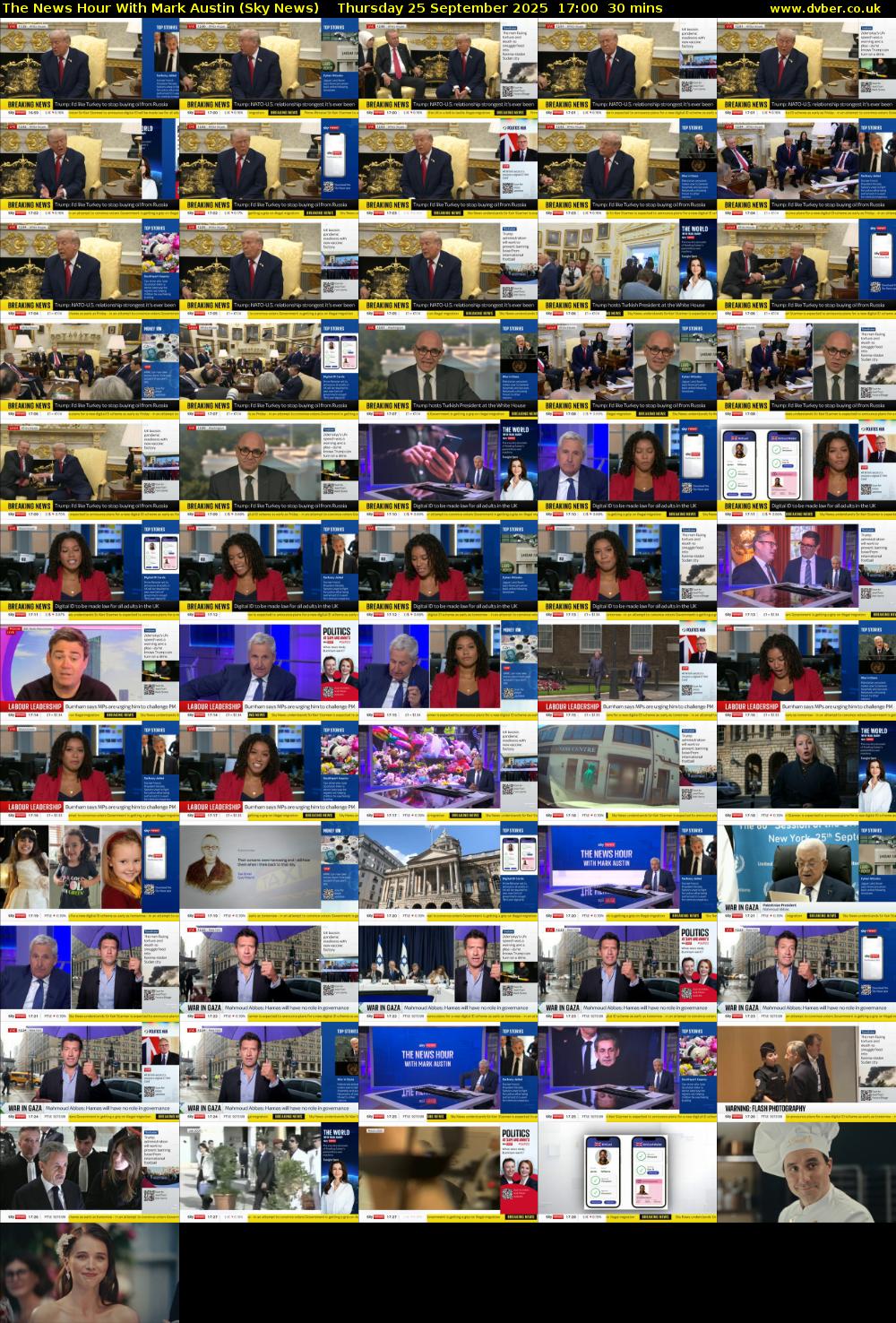 The News Hour With Mark Austin (Sky News) Thursday 25 September 2025 17:00 - 17:30