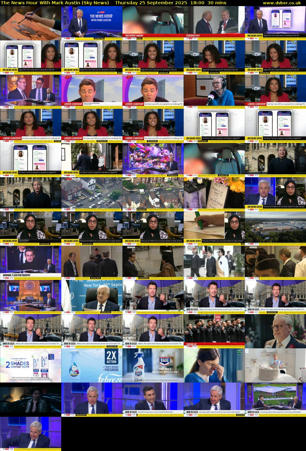 The News Hour With Mark Austin (Sky News) Thursday 25 September 2025 18:00 - 18:30