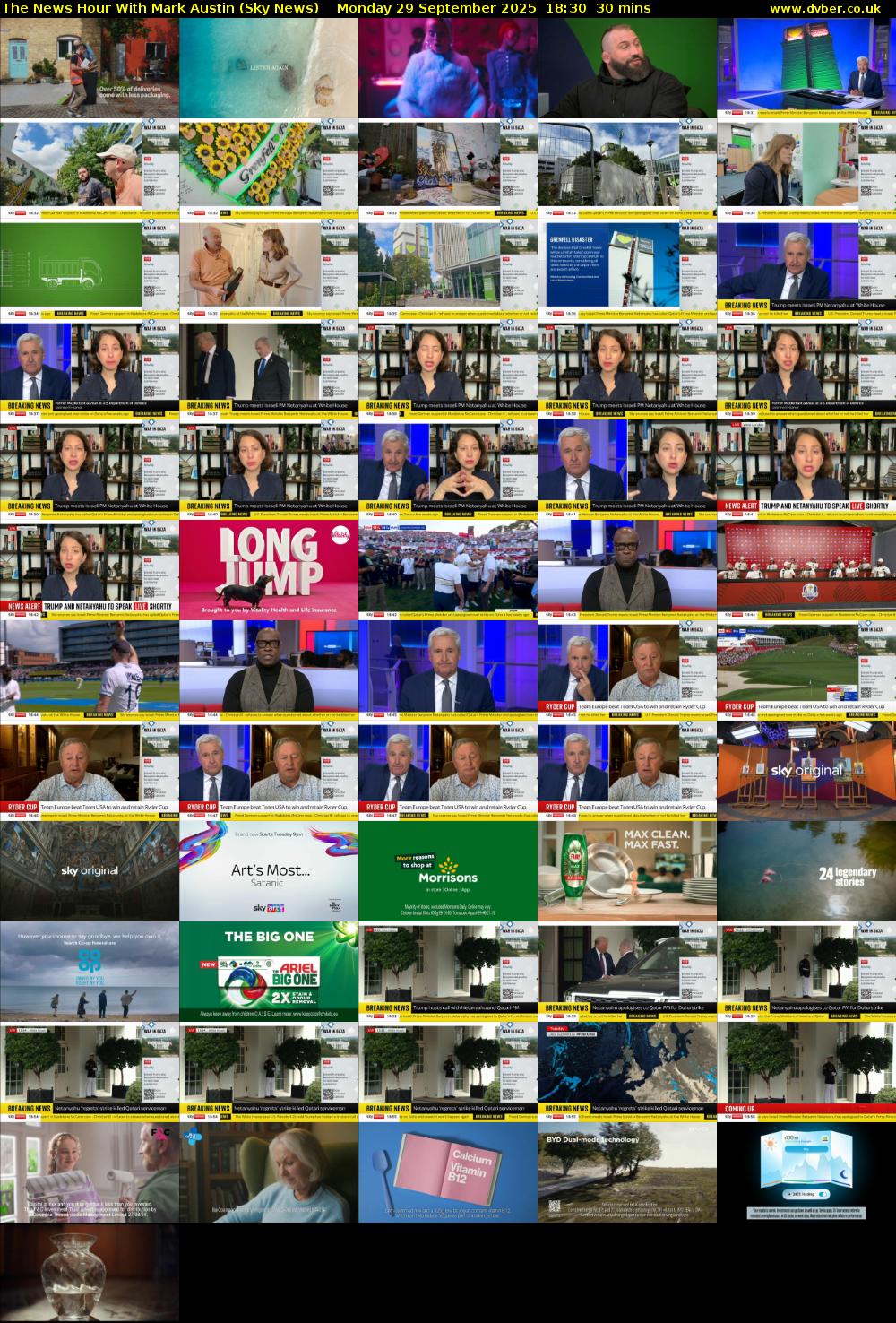 The News Hour With Mark Austin (Sky News) Monday 29 September 2025 18:30 - 19:00