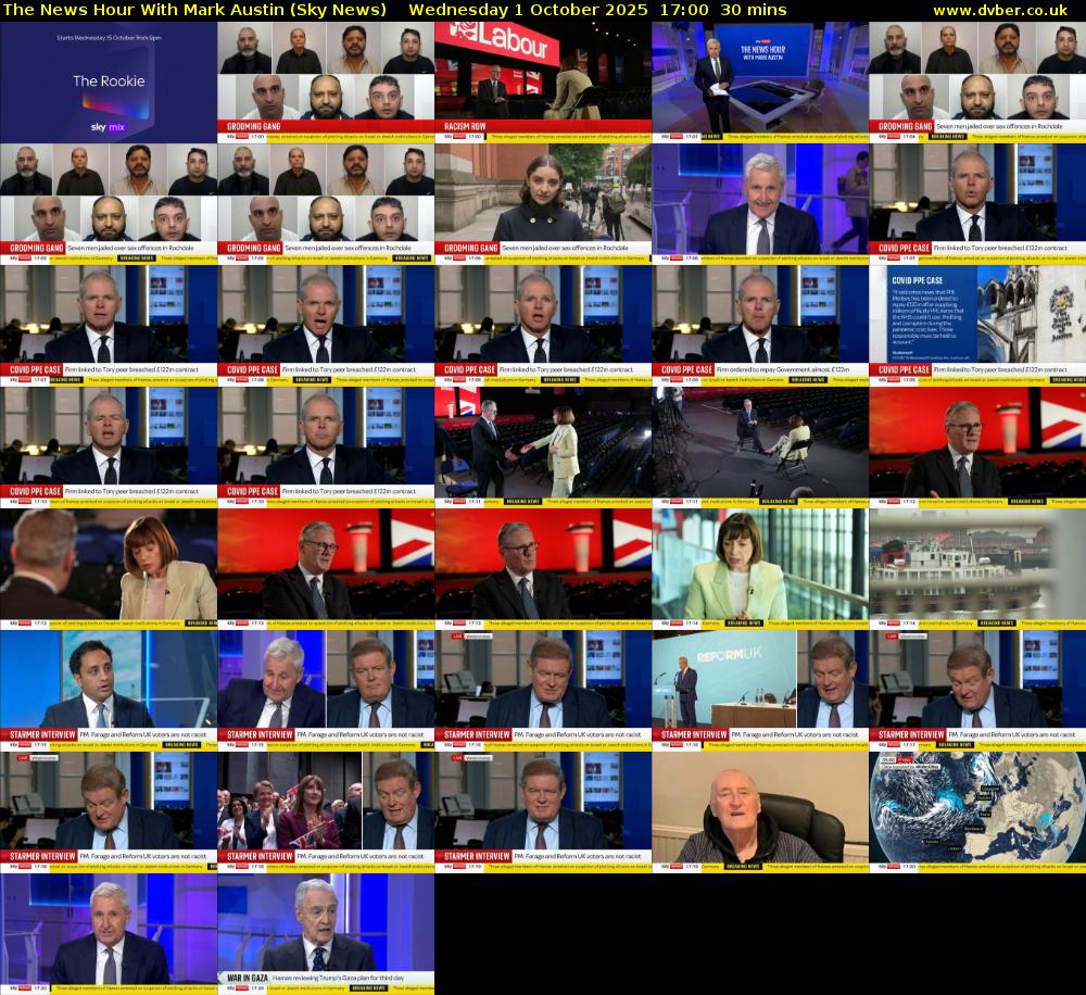 The News Hour With Mark Austin (Sky News) Wednesday 1 October 2025 17:00 - 17:30