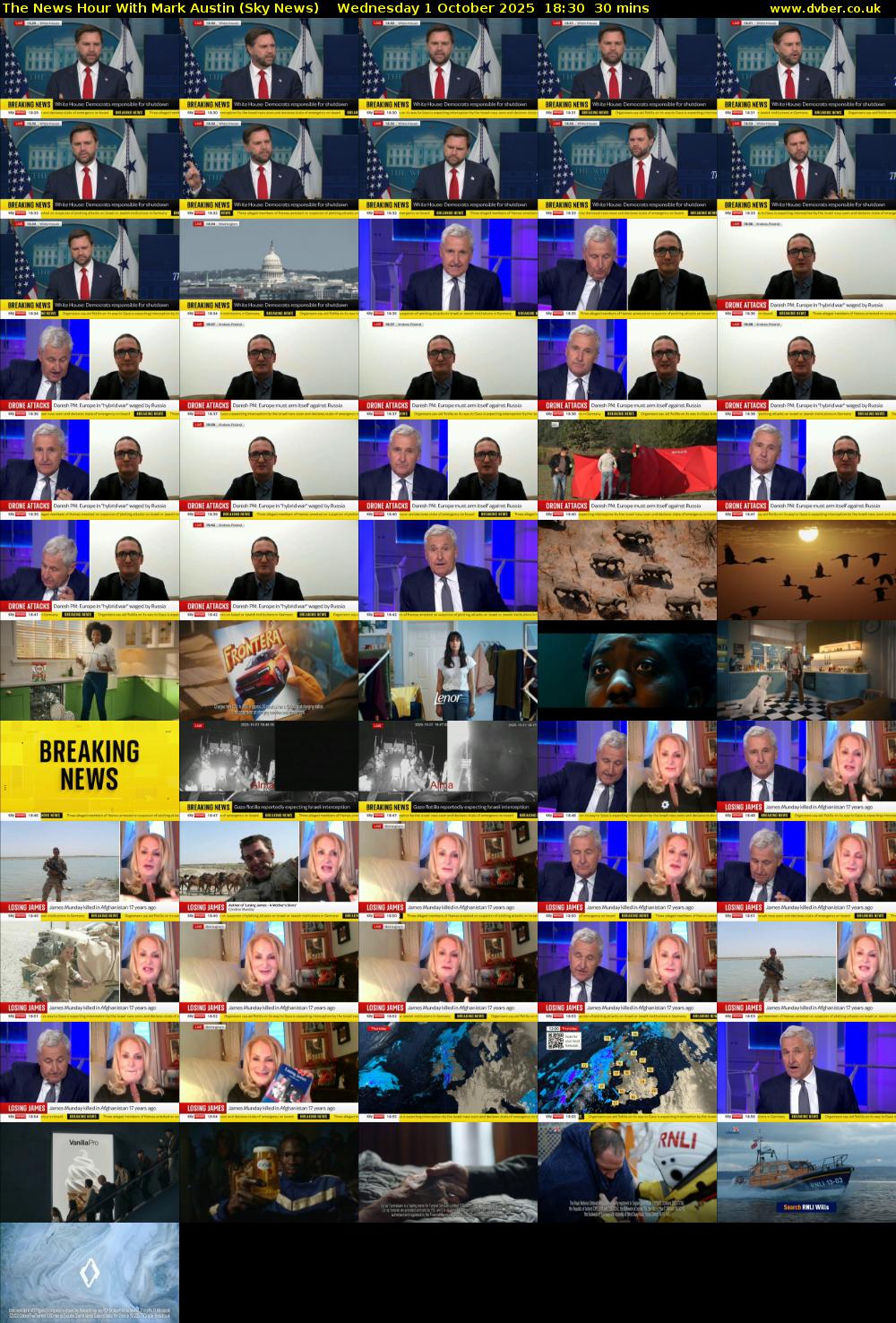 The News Hour With Mark Austin (Sky News) Wednesday 1 October 2025 18:30 - 19:00