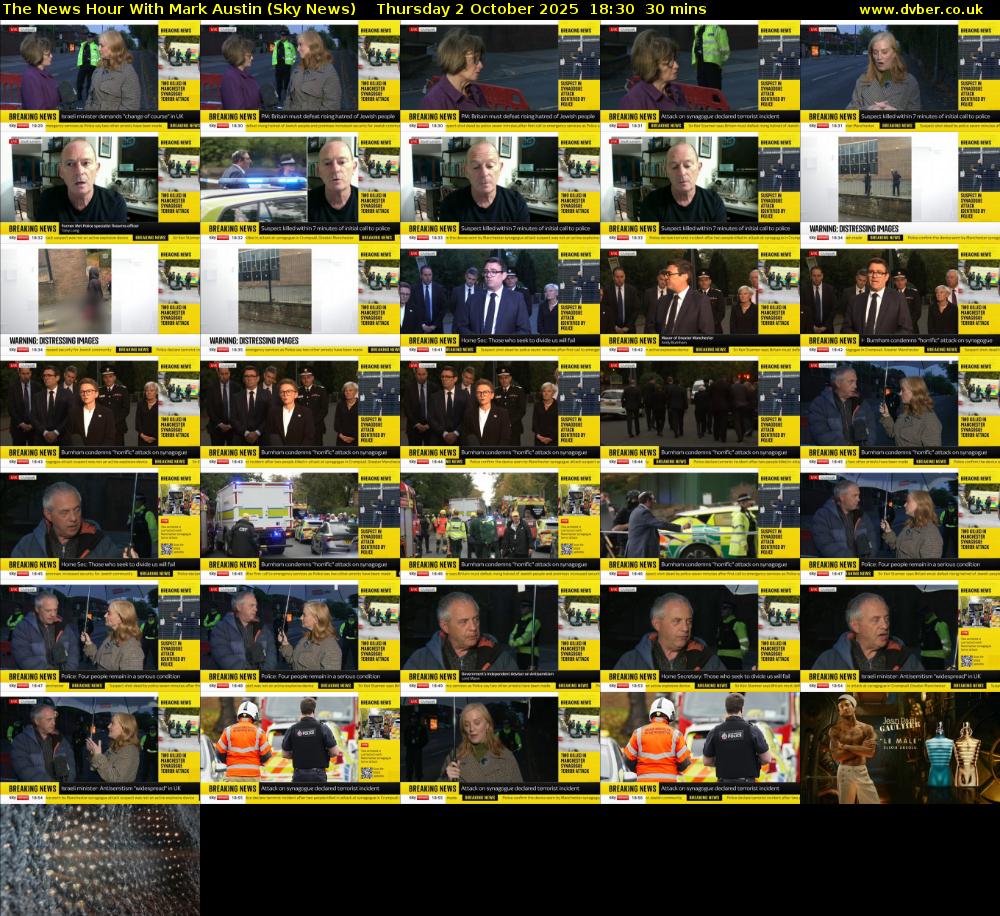 The News Hour With Mark Austin (Sky News) Thursday 2 October 2025 18:30 - 19:00