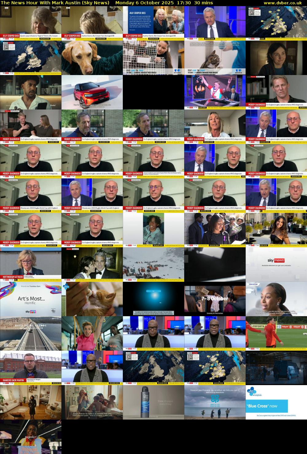 The News Hour With Mark Austin (Sky News) Monday 6 October 2025 17:30 - 18:00