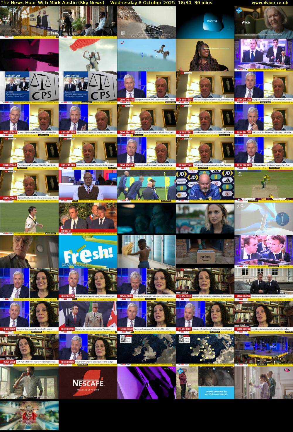 The News Hour With Mark Austin (Sky News) Wednesday 8 October 2025 18:30 - 19:00