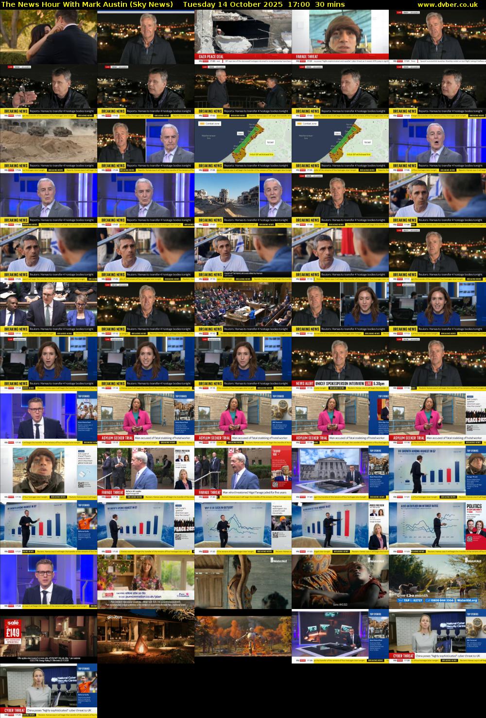 The News Hour With Mark Austin (Sky News) Tuesday 14 October 2025 17:00 - 17:30