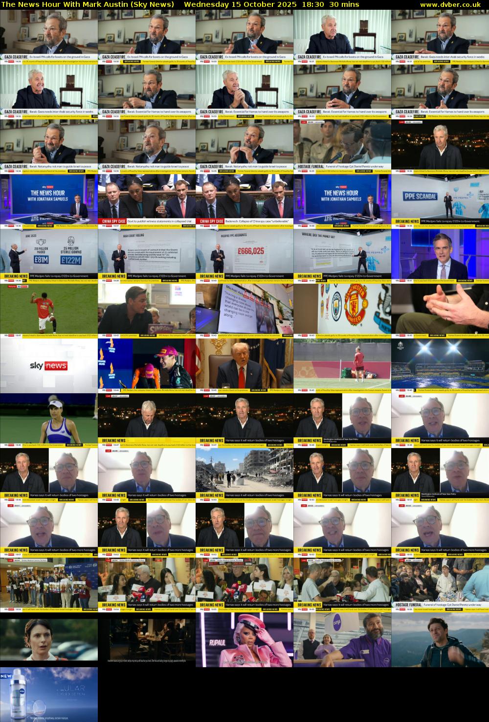 The News Hour With Mark Austin (Sky News) Wednesday 15 October 2025 18:30 - 19:00