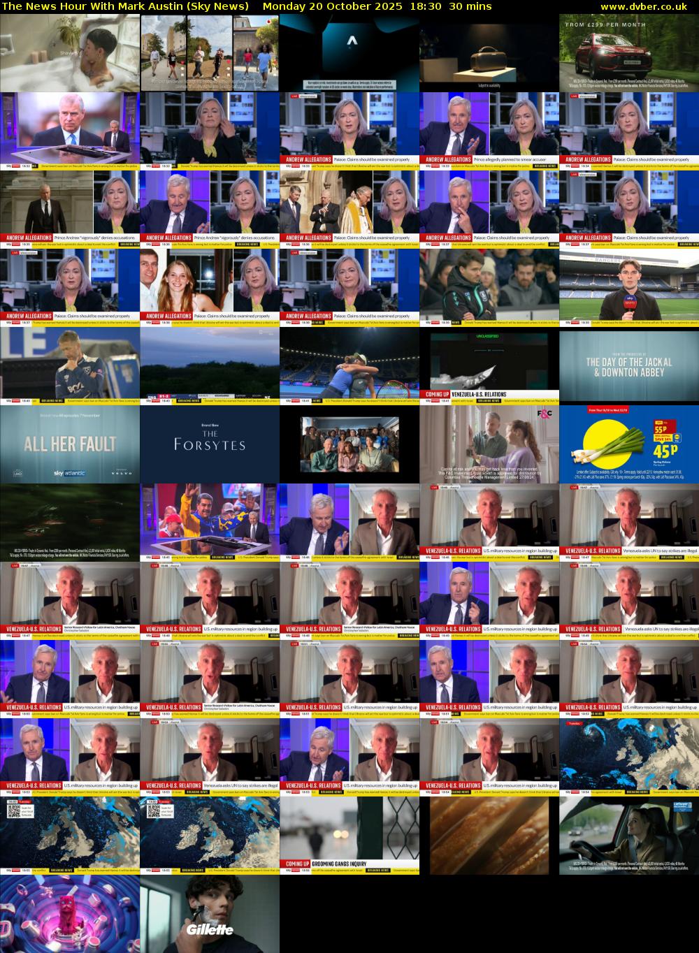 The News Hour With Mark Austin (Sky News) Monday 20 October 2025 18:30 - 19:00