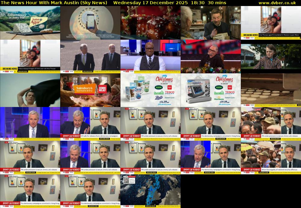 The News Hour With Mark Austin (Sky News) Wednesday 17 December 2025 18:30 - 19:00