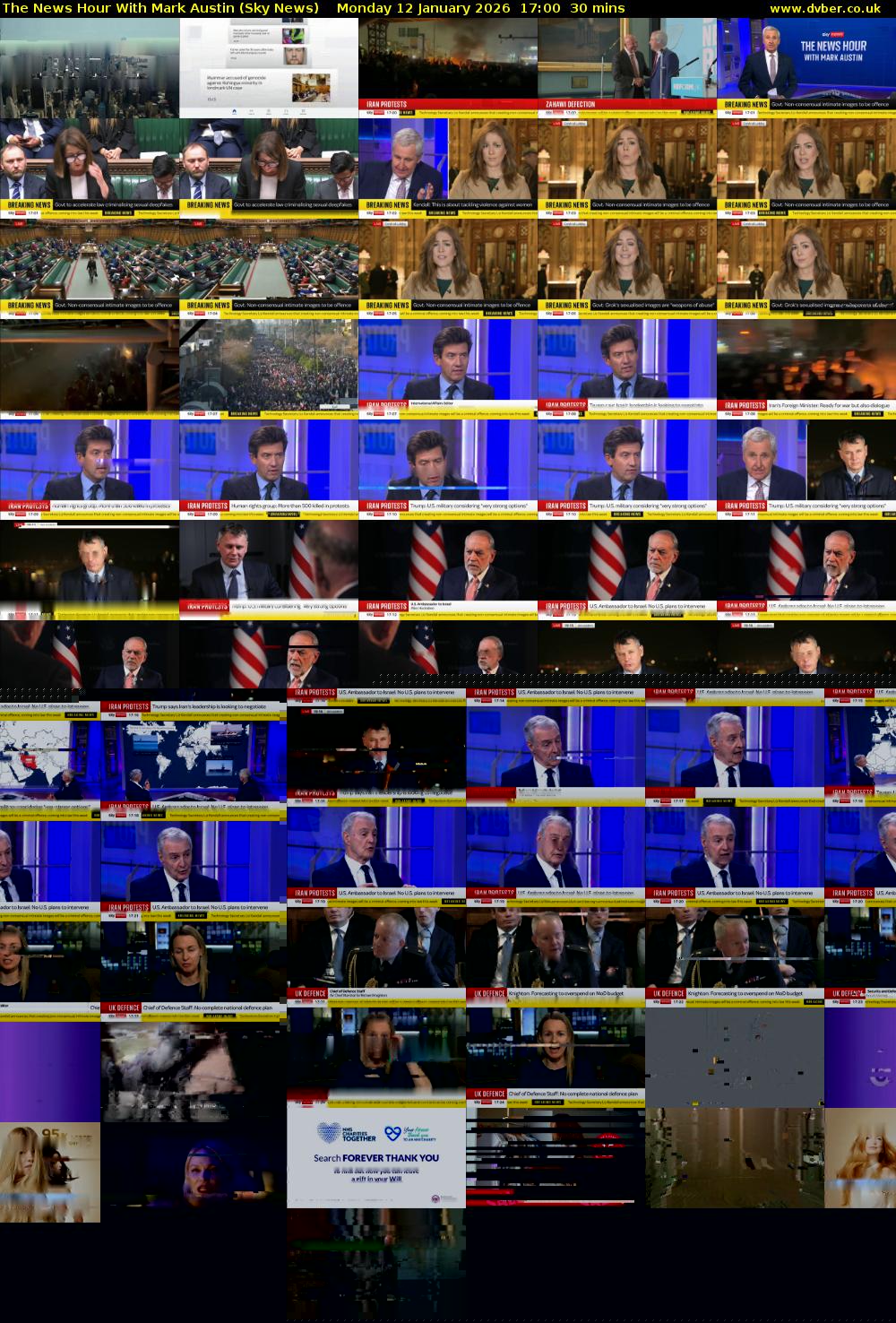 The News Hour With Mark Austin (Sky News) Monday 12 January 2026 17:00 - 17:30