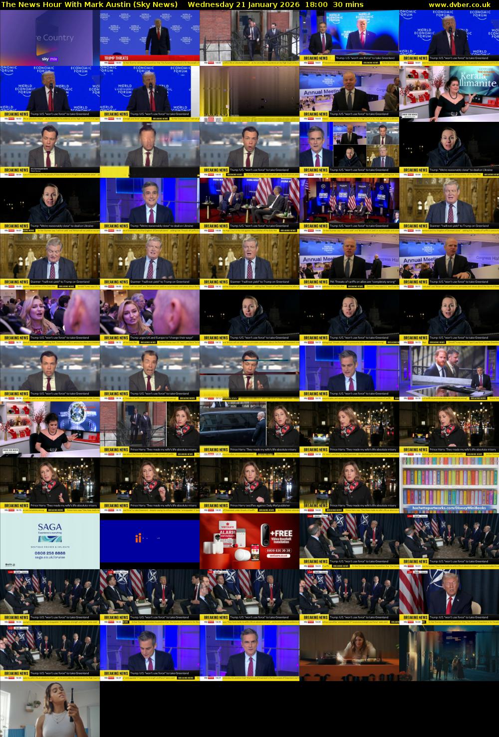 The News Hour With Mark Austin (Sky News) Wednesday 21 January 2026 18:00 - 18:30