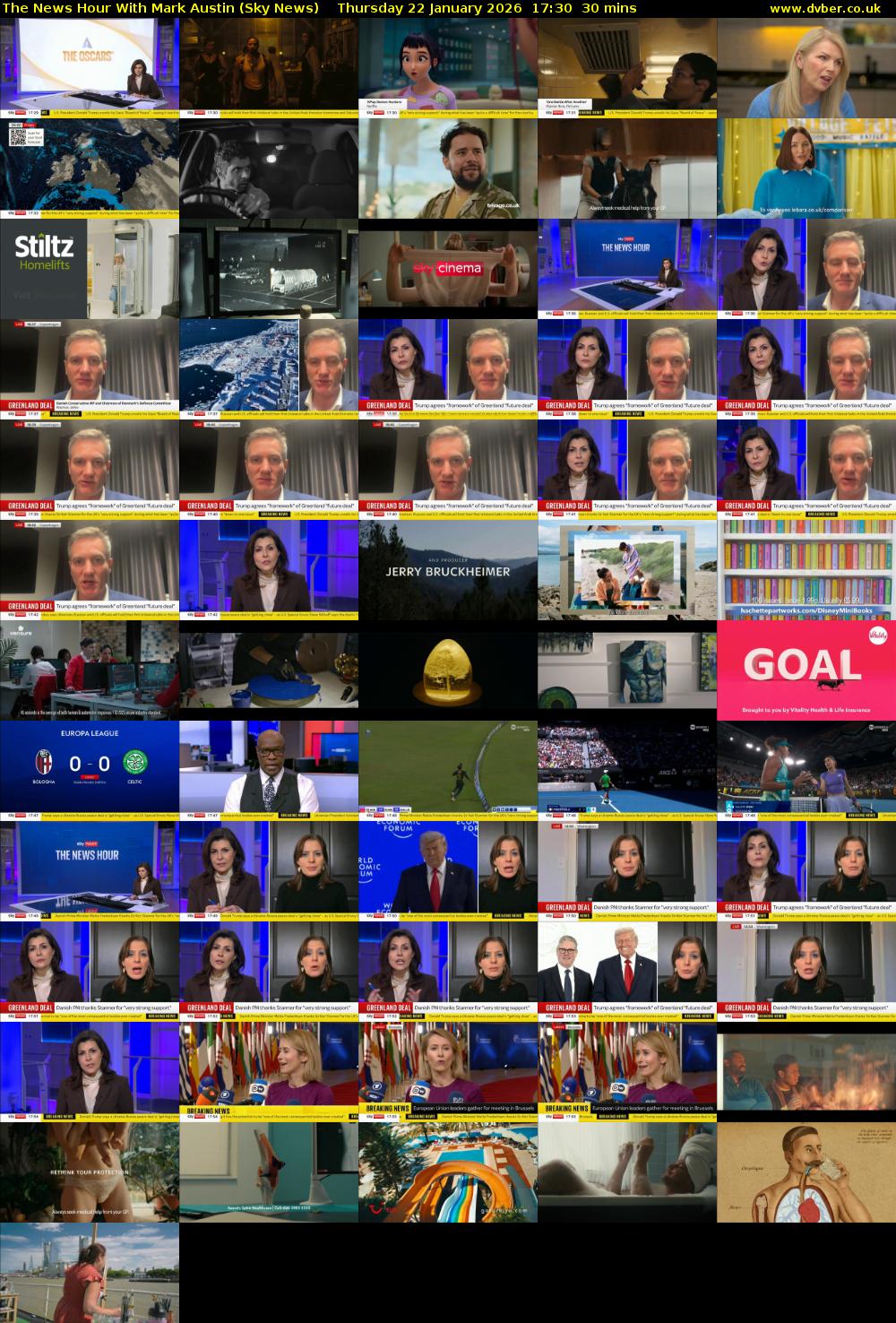 The News Hour With Mark Austin (Sky News) Thursday 22 January 2026 17:30 - 18:00