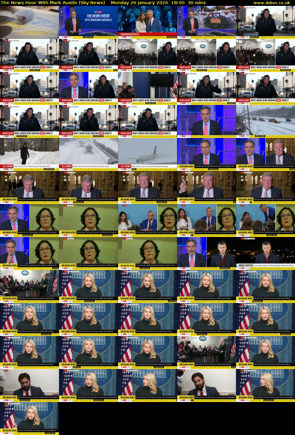 The News Hour With Mark Austin (Sky News) Monday 26 January 2026 18:00 - 18:30