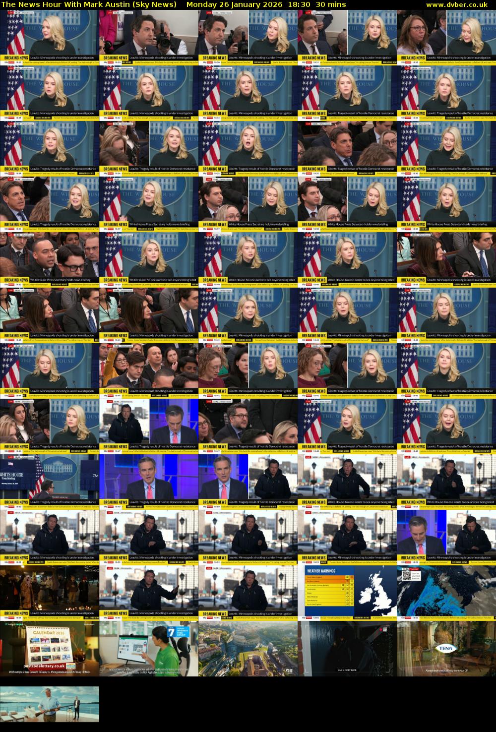 The News Hour With Mark Austin (Sky News) Monday 26 January 2026 18:30 - 19:00