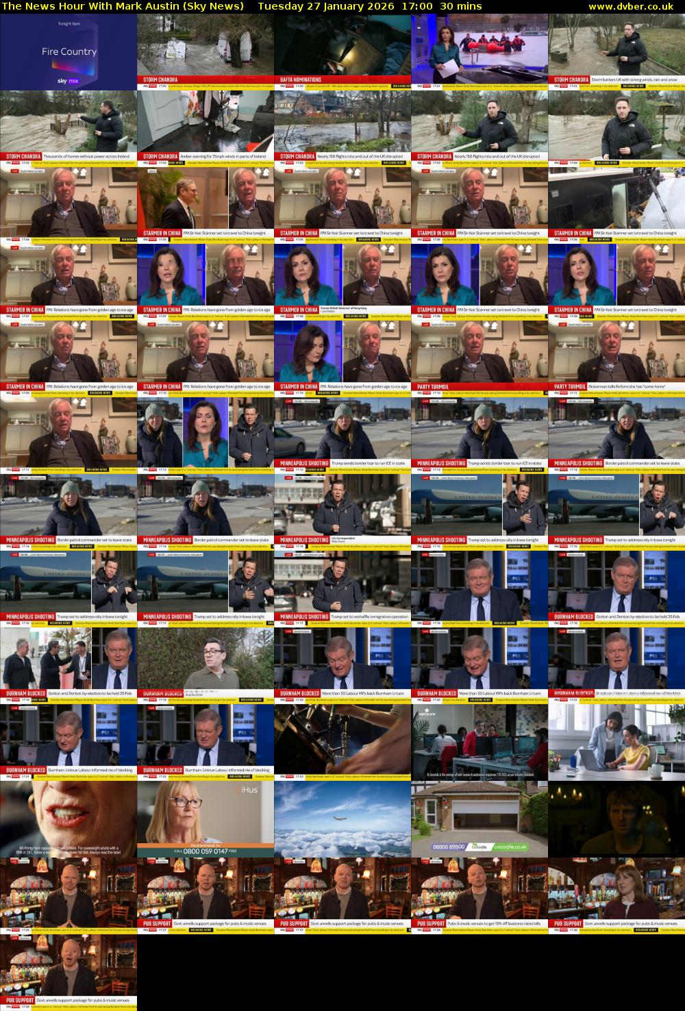 The News Hour With Mark Austin (Sky News) Tuesday 27 January 2026 17:00 - 17:30