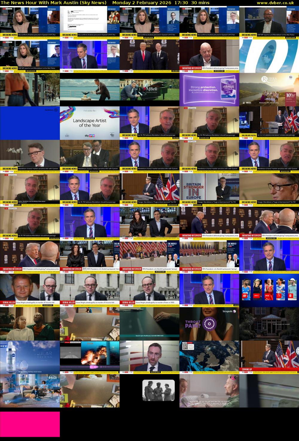 The News Hour With Mark Austin (Sky News) Monday 2 February 2026 17:30 - 18:00