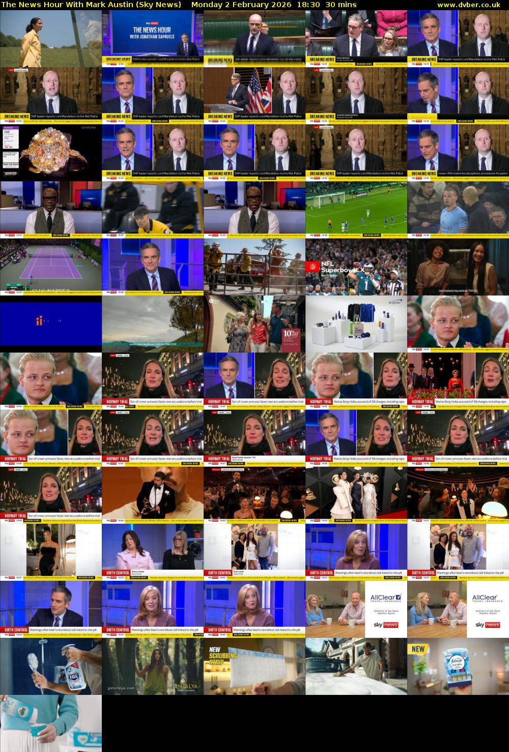 The News Hour With Mark Austin (Sky News) Monday 2 February 2026 18:30 - 19:00