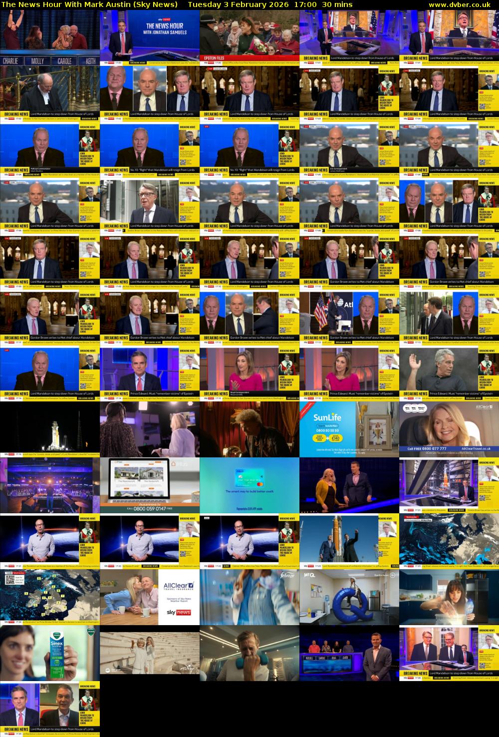 The News Hour With Mark Austin (Sky News) Tuesday 3 February 2026 17:00 - 17:30