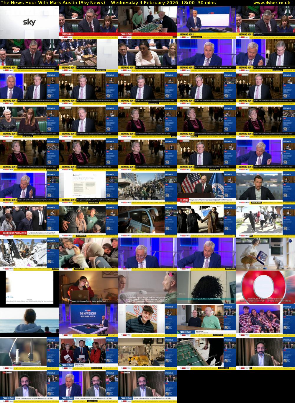 The News Hour With Mark Austin (Sky News) Wednesday 4 February 2026 18:00 - 18:30