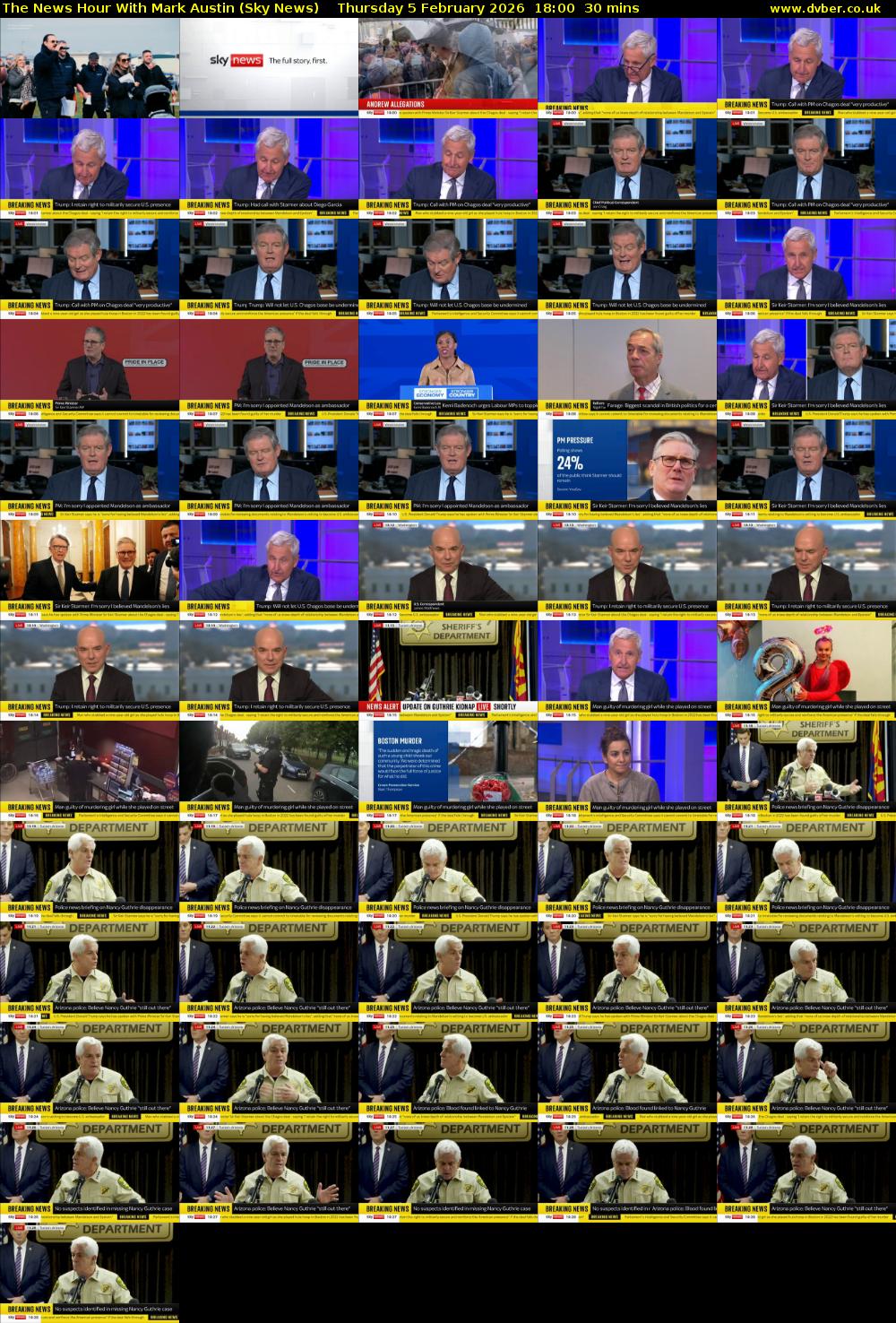 The News Hour With Mark Austin (Sky News) Thursday 5 February 2026 18:00 - 18:30