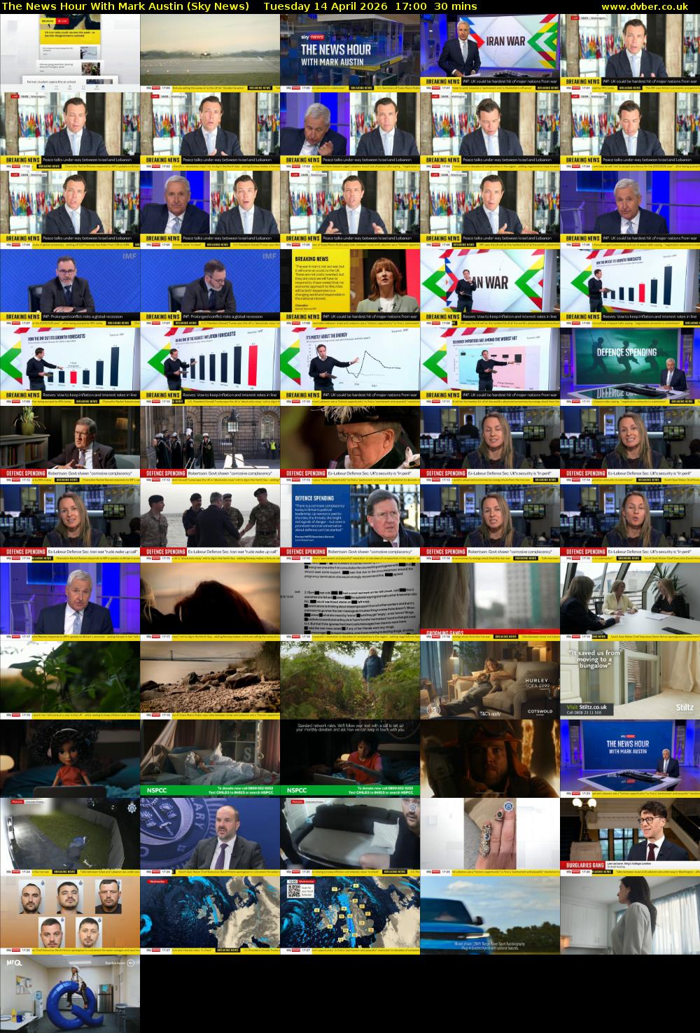 The News Hour With Mark Austin (Sky News) Tuesday 14 April 2026 17:00 - 17:30