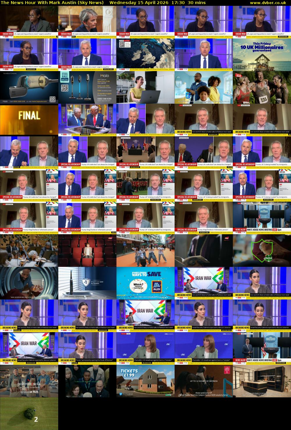 The News Hour With Mark Austin (Sky News) Wednesday 15 April 2026 17:30 - 18:00
