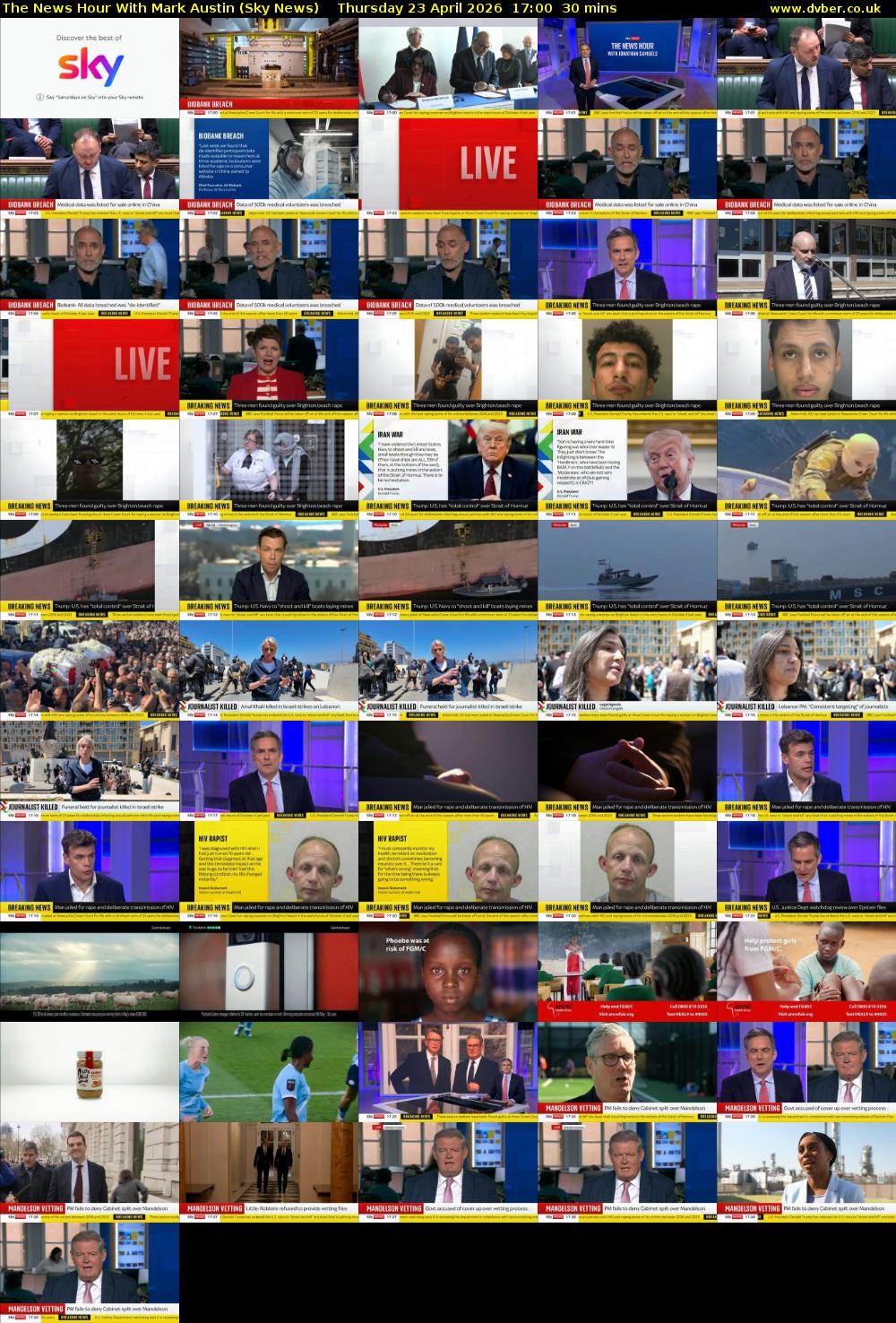 The News Hour With Mark Austin (Sky News) Thursday 23 April 2026 17:00 - 17:30