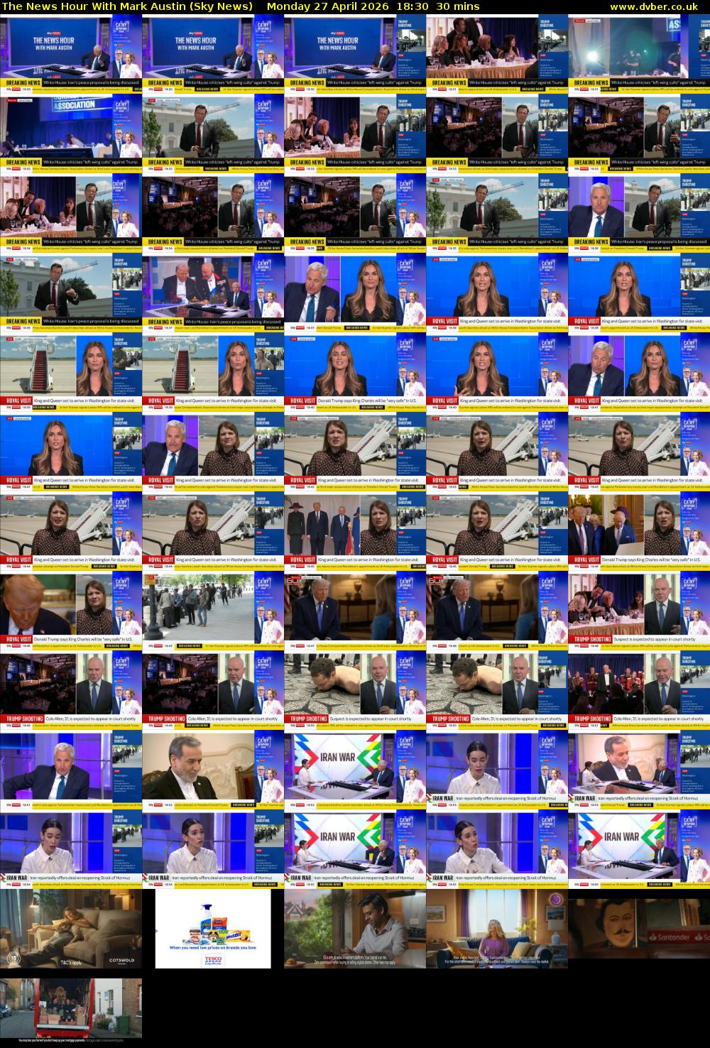 The News Hour With Mark Austin (Sky News) Monday 27 April 2026 18:30 - 19:00