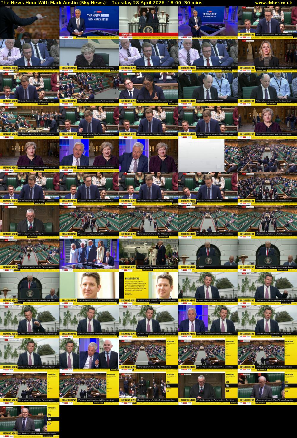 The News Hour With Mark Austin (Sky News) Tuesday 28 April 2026 18:00 - 18:30