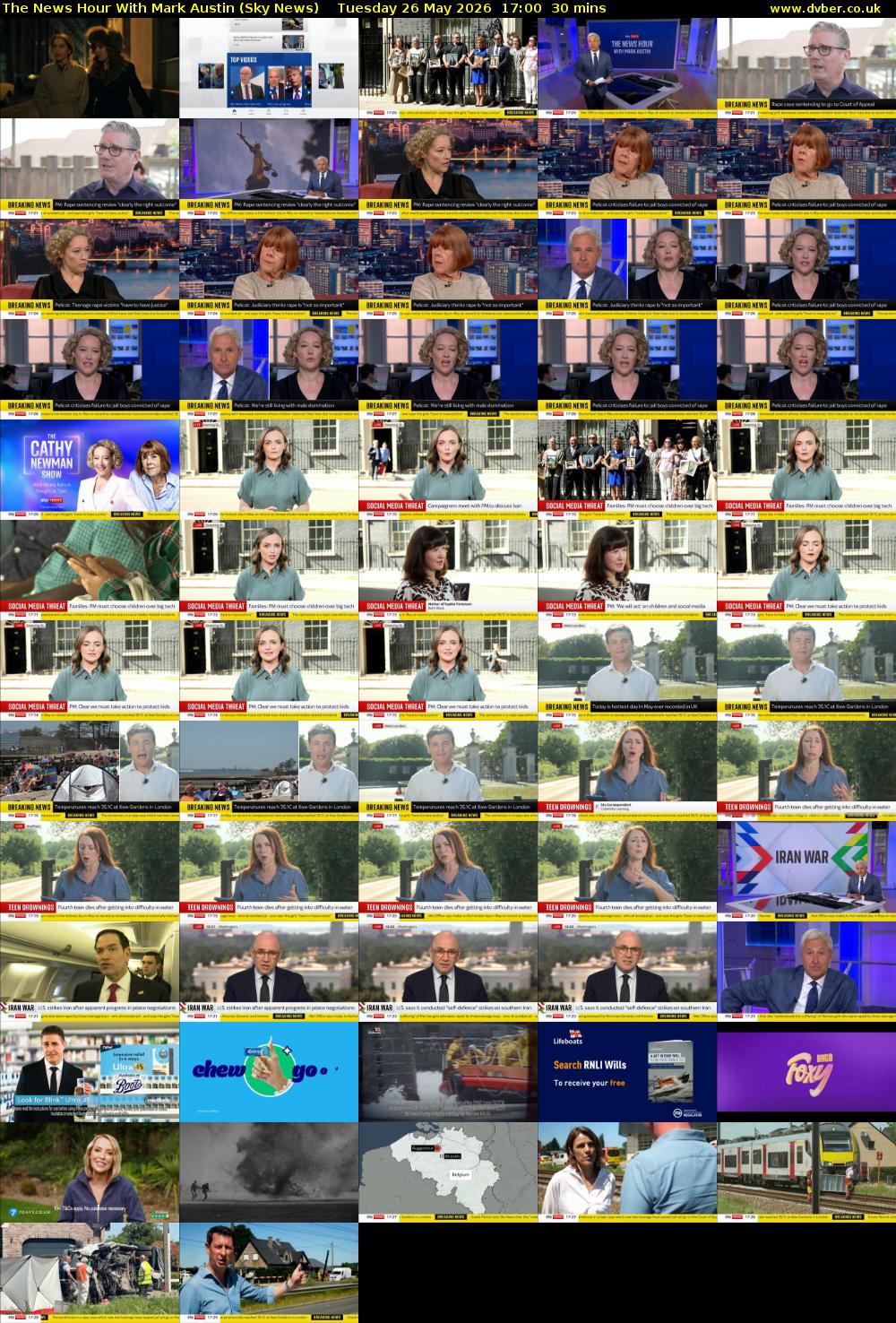 The News Hour With Mark Austin (Sky News) Tuesday 26 May 2026 17:00 - 17:30