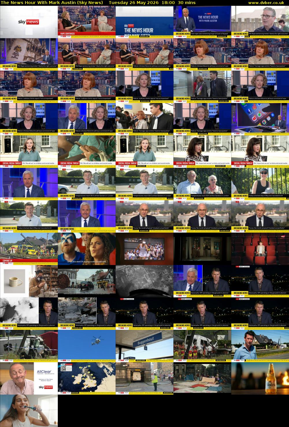 The News Hour With Mark Austin (Sky News) Tuesday 26 May 2026 18:00 - 18:30