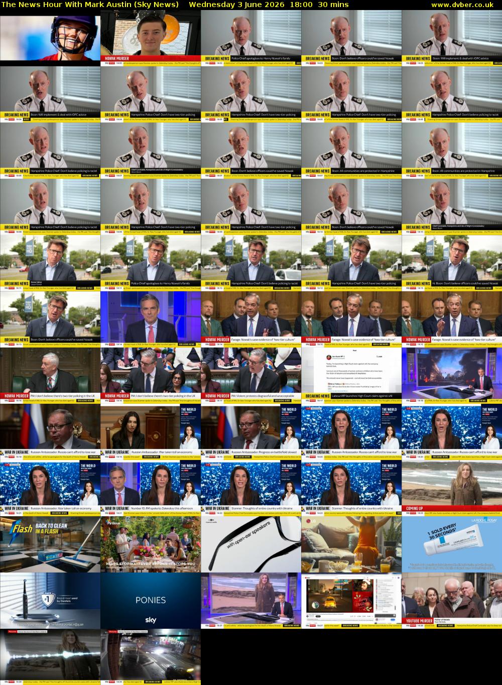 The News Hour With Mark Austin (Sky News) Wednesday 3 June 2026 18:00 - 18:30